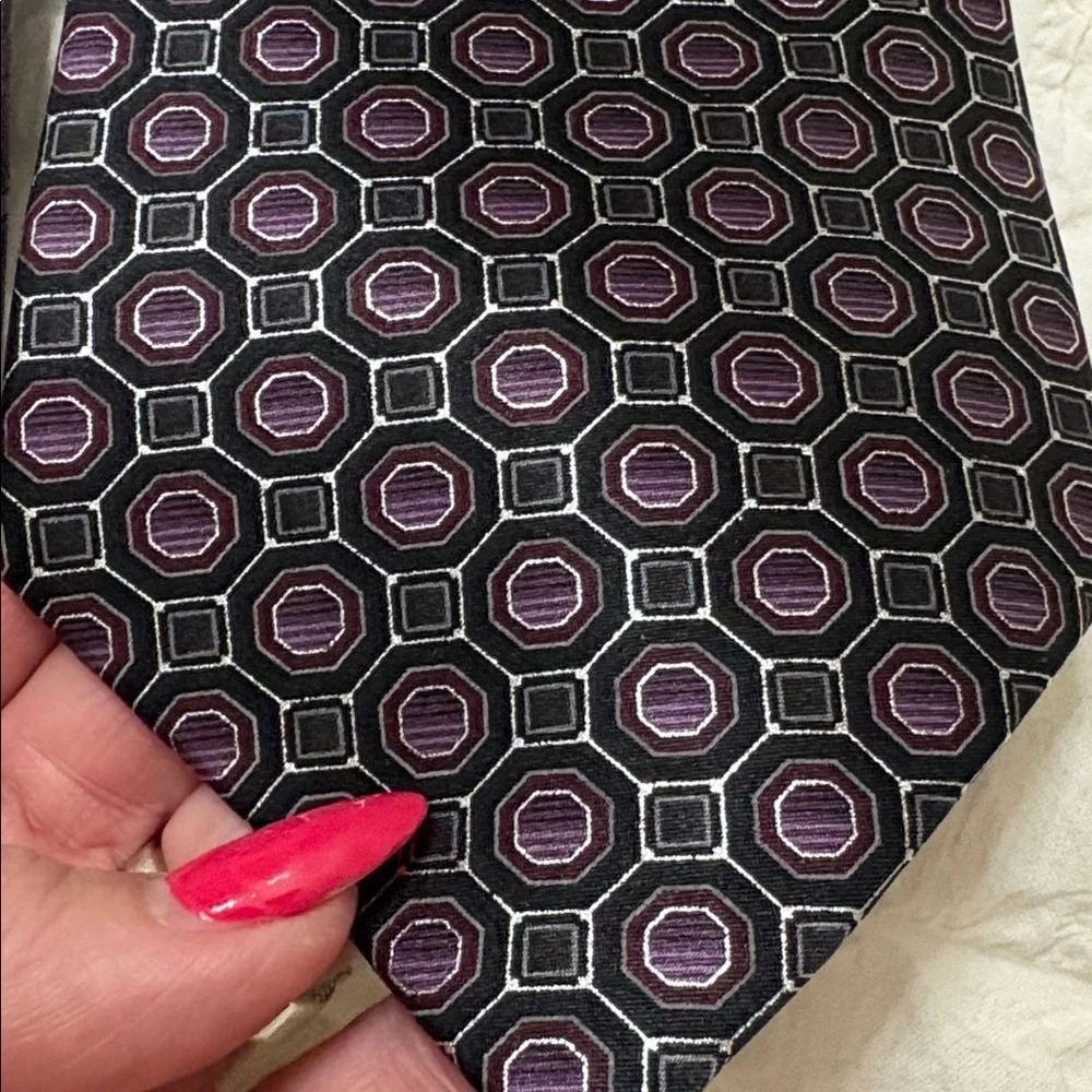 Bundle Purple color hues Patterned silk Ties Set of 2 formal career